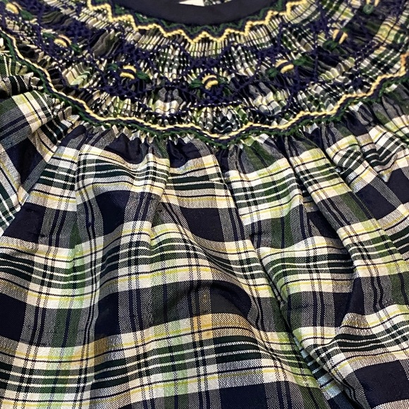 🎉 GUC! 🎉 Vive La Fete 12M Silk Plaid Short-Sleeve Dress - Picture 7 of 7